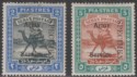 Click for more photos and details Sudan 1906 Army Service SPECIMEN Overprint Camel Postman 2p, 5p Mint SGA14s-A15s
