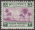 Click for more photos and details Sudan 1941 KGVI Tuti Island 3m Mauve and Green Mint SG83