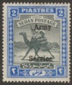 Click for more photos and details Sudan 1909 KEVII Army Service Overprint 2p Black and Blue Mint SG A11 cat £100