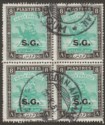 Click for more photos and details Sudan 1948 KGVI Official SG Overprint 8p Block of 4 Used SG O55 cat £36