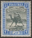 Click for more photos and details Sudan 1908 KEVII Camel Postman 2p Black and Blue Mint SG25 cat £50