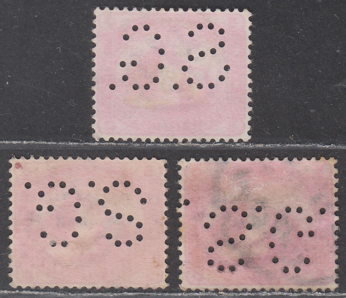 Sudan 1900 QV Official SG Perfin inc Inverted / Reversed 5m Selection Used SG O1