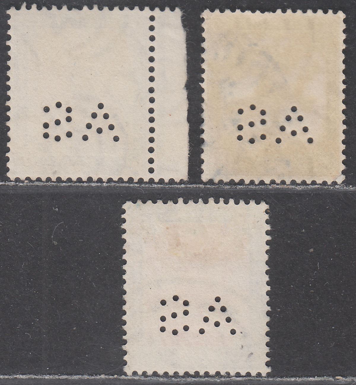 Sudan 1922-24 KGV Army Service AS Perfin Set Used SG A26-A28 cat £70