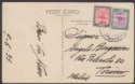 Click for more photos and details Sudan 1935 KGV 10m, 3m Used on Tokar Meat Market Picture Postcard to Turin Italy