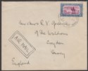 Click for more photos and details Sudan 1937 Air 2½p Used on Airmail Cover Wadi Halfi to Croydon, UK