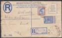 Click for more photos and details Sudan 1947 KGVI 15m Uprating 15m Registered P Stat Cover Used Khartoum to Djedda