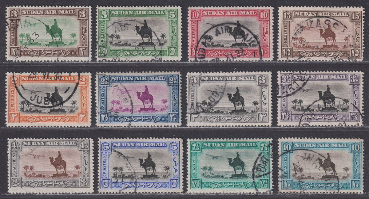 Sudan 1931 KGV Airmail Set Used SG49b-57d cat £35