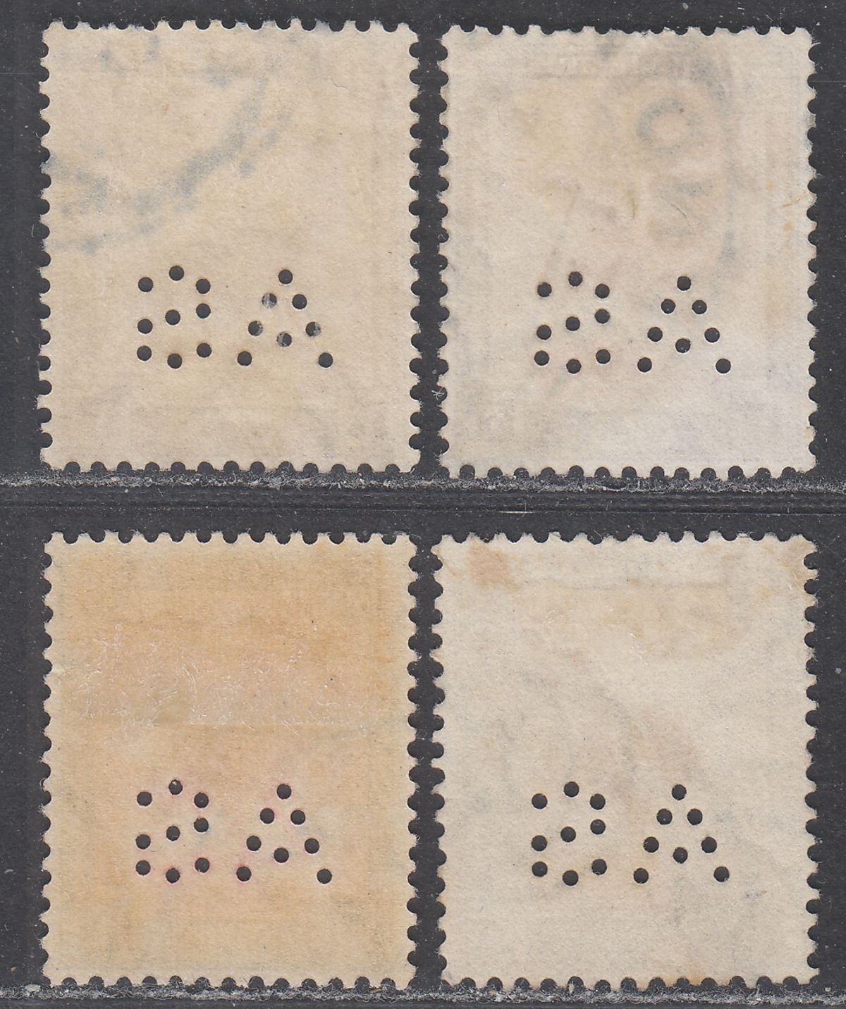 Sudan 1922-24 KGV Army Service AS Perfin Set Used SG A26-A28 cat £70+