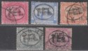 Click for more photos and details Sudan 1897 QV Military Telegraph TEL Overprint Selection Used SG T1-T5 cat £29