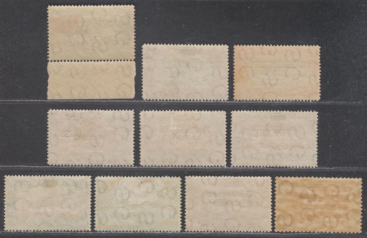 Sudan 1935-38 KGV Airmail Surcharge Sets Mint SG68-77 cat £85