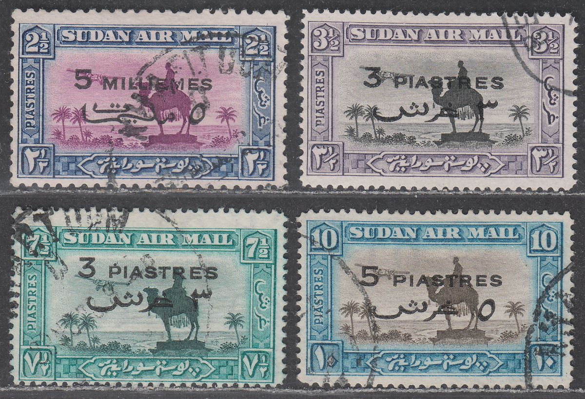 Sudan 1938 KGV Airmail Surcharge Set Used SG74-77 cat £70