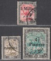 Click for more photos and details Sudan 1940-41 5m on 10m, 4½ on 5m, 4½ on 8p Surcharges Used SG78-80 cat £26