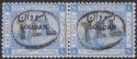 Sudan 1897 QV Military Telegraph TEL Overprint 1p Ultramarine Pair Mint SG T2