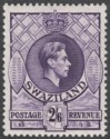 Click for more photos and details Swaziland 1938 KGVI 2sh6d Bright Violet p13½x13 Mint SG36