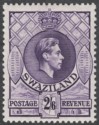 Swaziland 1938 KGVI 2sh6d Bright Violet p13½x13 Mint SG36