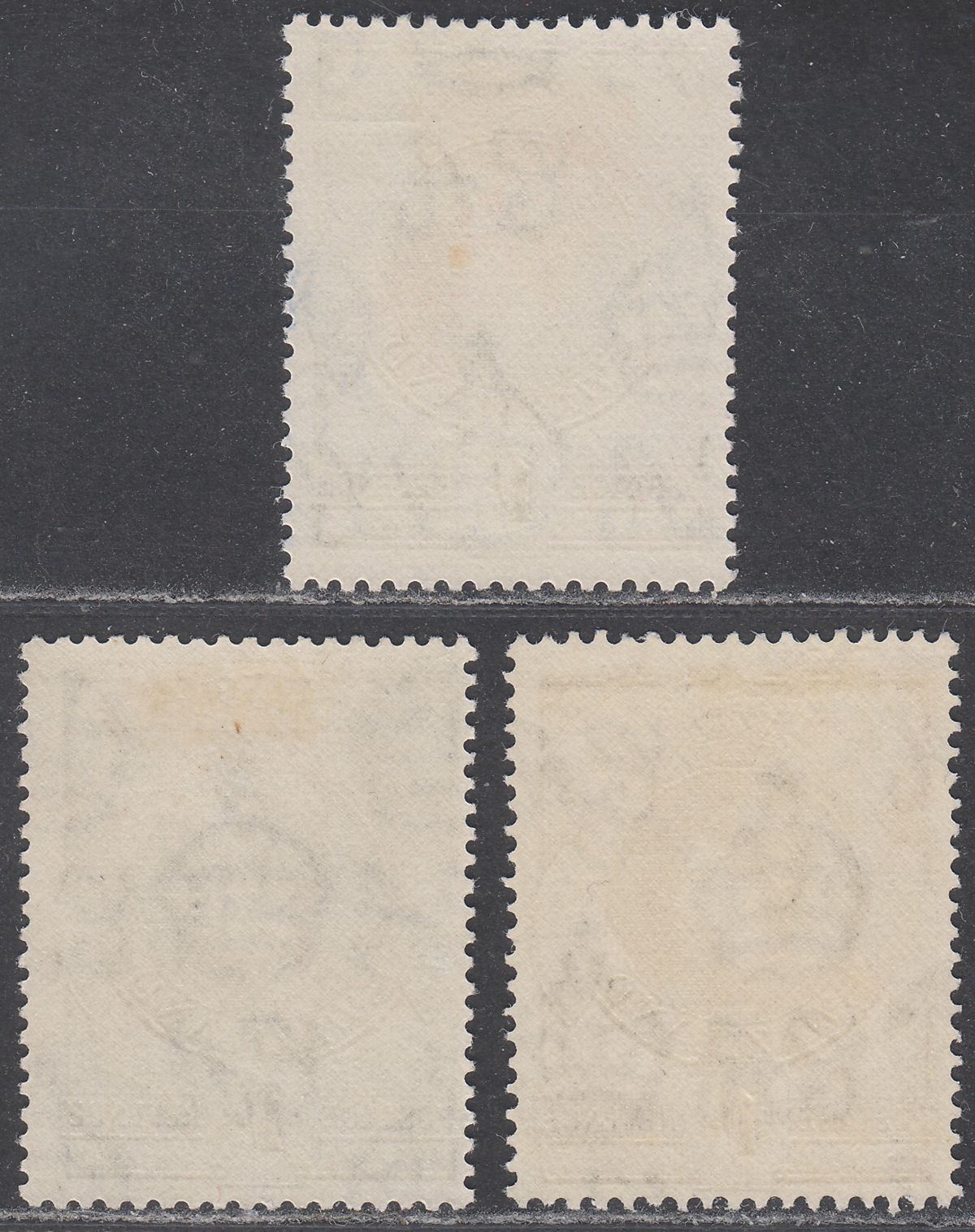 Swaziland 1938-43 KGVI 1sh Brown-Olive p13½x13, p13½x14 x2 Mint SG35-35a