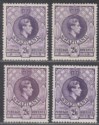 Click for more photos and details Swaziland 1938-47 KGVI 2sh6d Violet p13½x13, p13½x14 Shades Mint SG36-36b