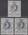 Click for more photos and details Swaziland 1938-44 King George VI 5sh p13½x13, p13½x14 Shades Mint SG37-37b c£190