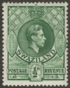 Swaziland 1938 KGVI ½d Green p13½x13 Mint SG28