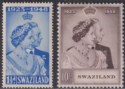 Swaziland 1948 KGVI Royal Silver Wedding 1½d, 10sh Mint SG46-47 cat £40