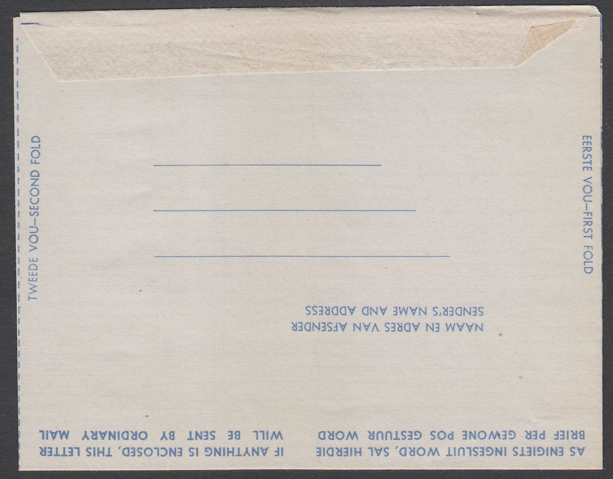 South Africa 1949 KGVI 6d Swaziland Opt Postal Stationary Airmail Letter Unused