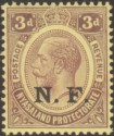 Click for more photos and details Tanganyika 1916 KGV NF Overprint 3d Broken F Variety Mint SG N3 cat £27