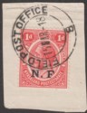 Click for more photos and details Tanganyika 1918 KGV NF Opt 1d Used Small Stop Variety FIELD POST OFFICE 8 Postmk