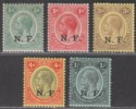 Click for more photos and details Tanganyika 1916 KGV NF Overprint Set UM Mint SG N1-N5 cat £130