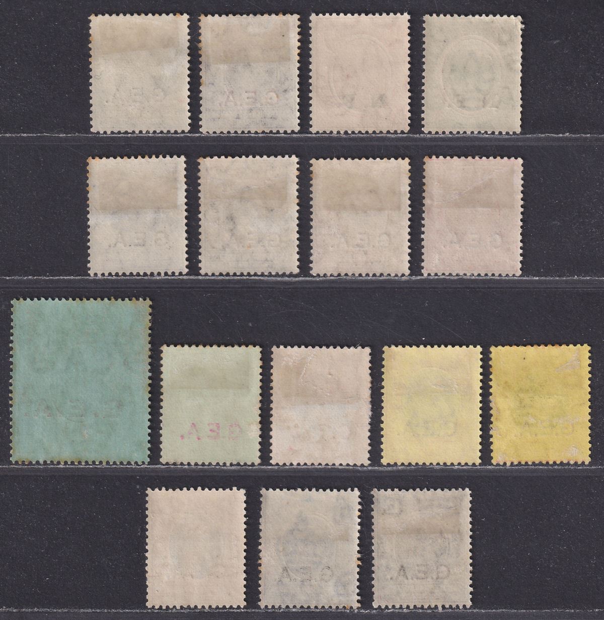 Tanganyika 1916-21 KGV Overprint Selection to 1r Mint