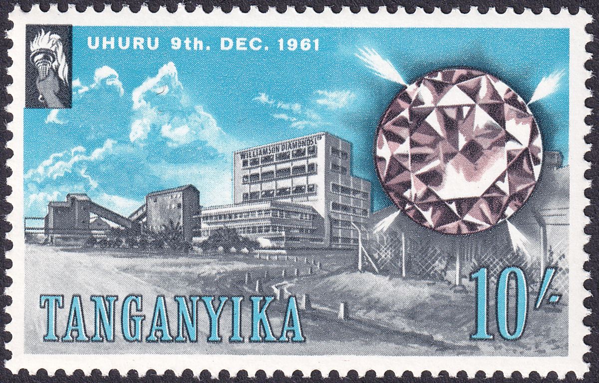 Tanganyika 1961 Independence 10sh Black, Red Purple + Light Blue Mint SG118 c£28