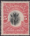 Tanganyika 1922 KGV Giraffe 5sh Scarlet wmk Sideways Mint SG86 cat £95