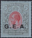 Tanganyika 1921 KGV GEA Opt 2r Red and Black on Blue Mint SG66 cat £65
