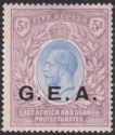 Tanganyika 1921 KGV GEA Opt 5r Blue and Dull Purple Mint SG68 cat £190