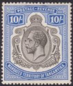 Tanganyika 1927 KGV 10sh Deep Blue and Black Mint SG106 cat £120 small mark