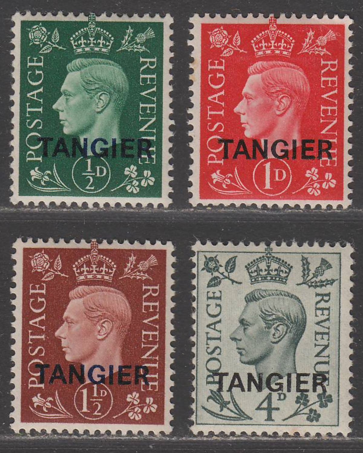 Morocco Agencies Tangier 1937-49 KGVI Overprint Selection Mint cat £46