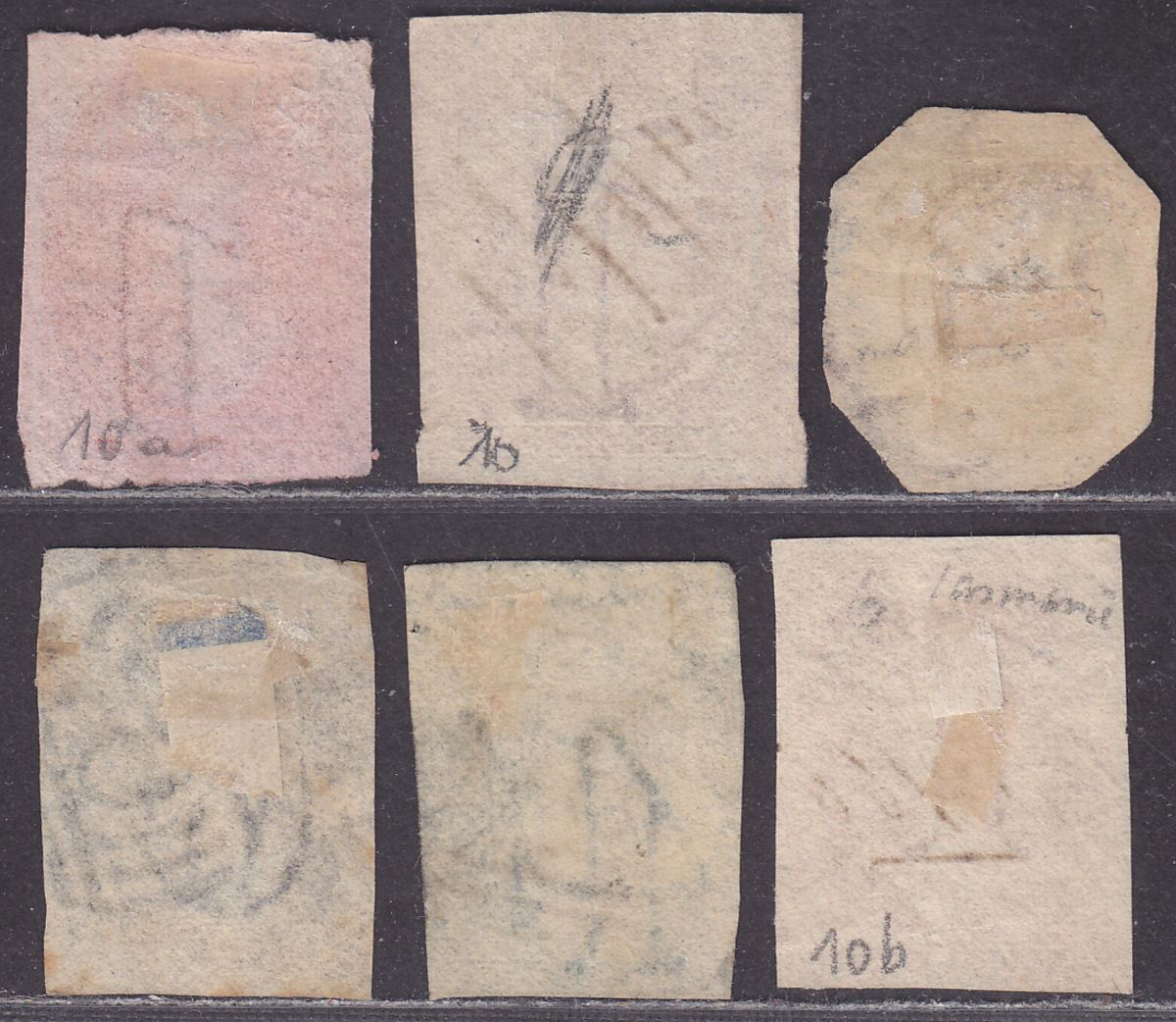 Tasmania Queen Victoria Imperf Selection Used Van Diemens Land Australia