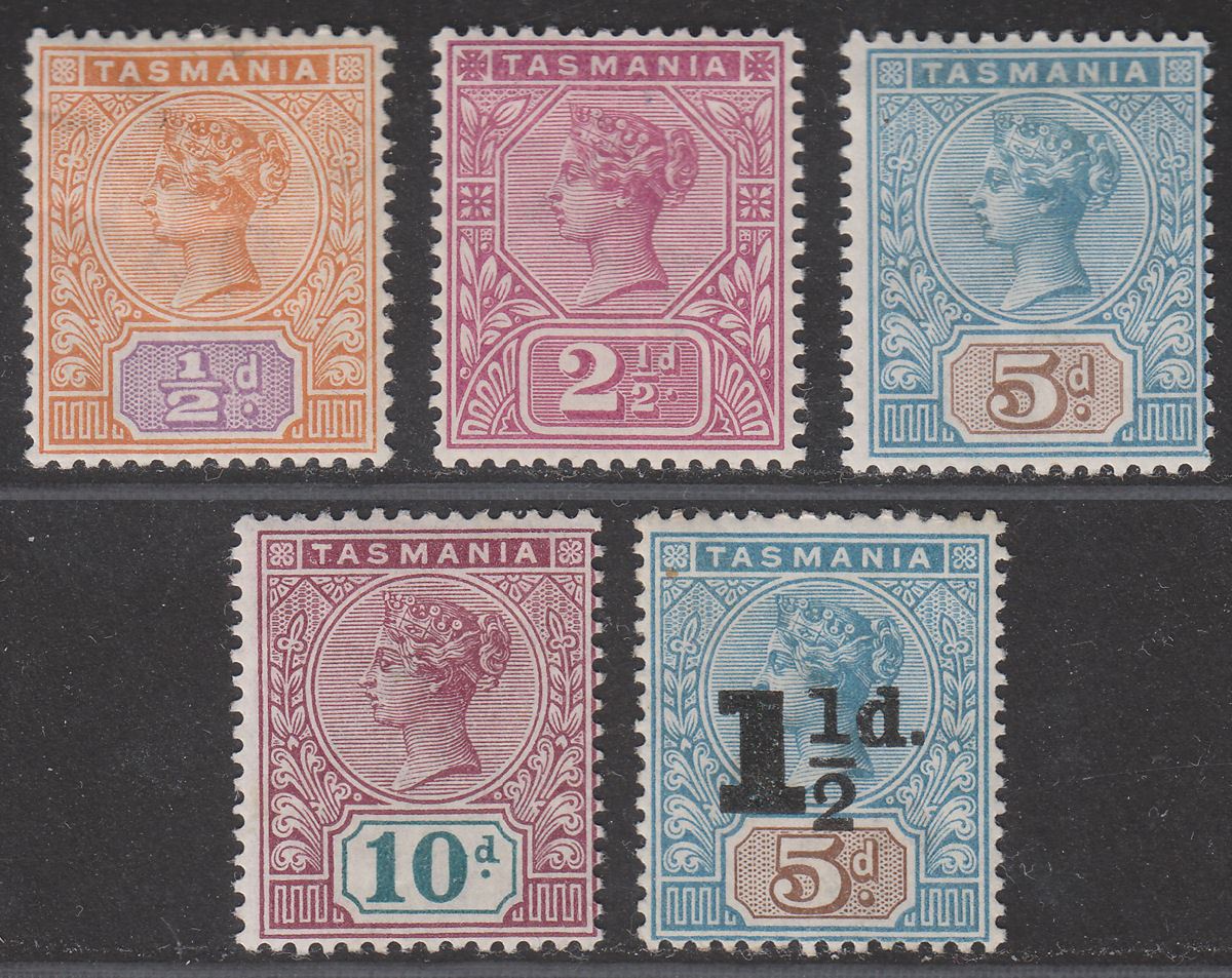 Tasmania 1892 Queen Victoria Part Set to 10d Mint British