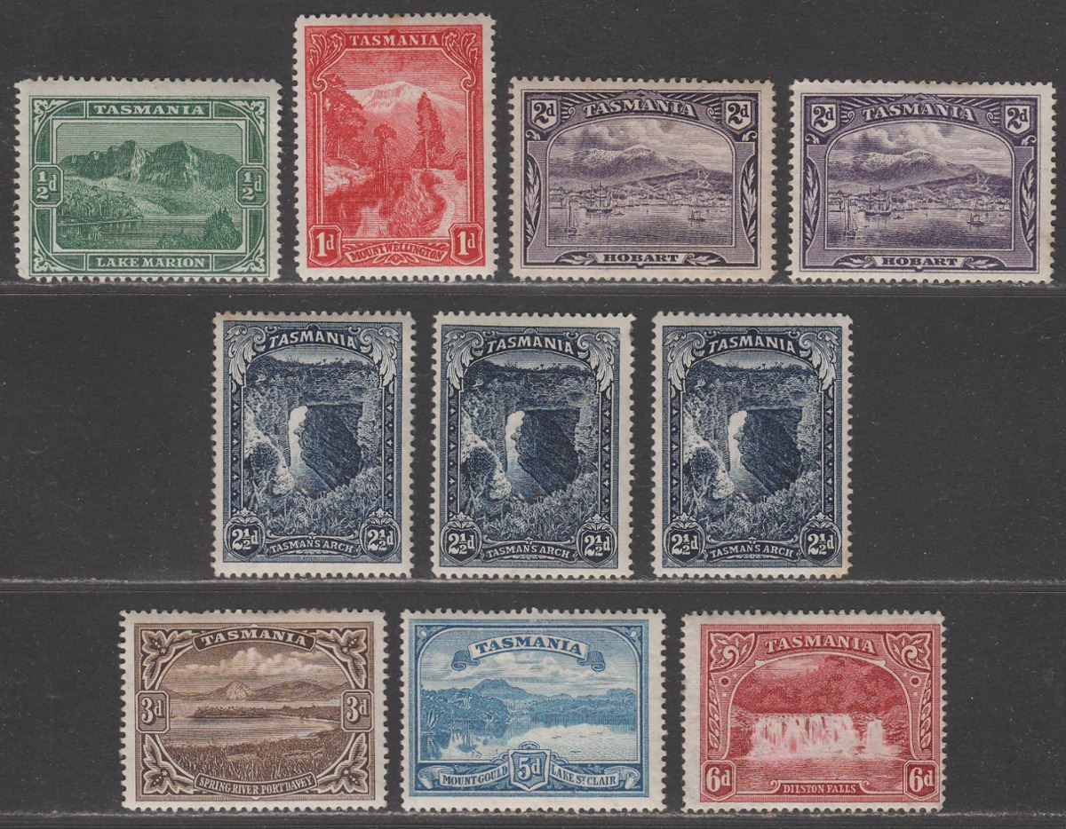 Tasmania 1899-1900 Queen Victoria wmk TAS Part Pictoria Set to 6d Mint
