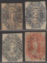 Tasmania 1857 Queen Victoria Chalon Imperf 6d Selection, 1sh Used