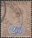 Tasmania 1892 Queen Victoria 2sh6d Brown and Blue Used SG222 cat £40