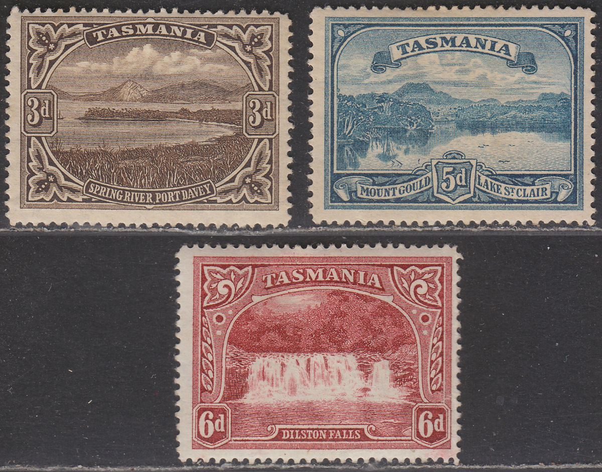 Tasmania 1900 Queen Victoria wmk TAS Part Set to 6d Mint / Unused