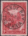 Tasmania 1900 QV wmk TAS Mount Wellington 1d Used with SANDY BAY Postmark