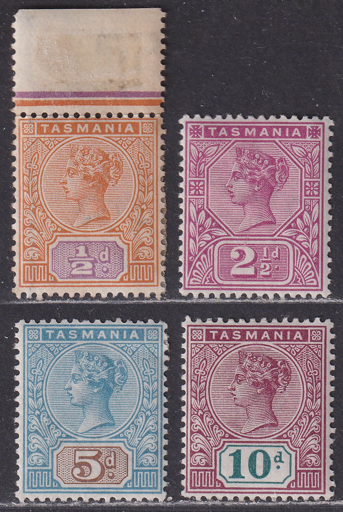 Tasmania 1892 Queen Victoria Part Set to 10d Mint