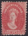 Tasmania 1864 QV Chalon 1d Carmine perf 10 Mint SG59 cat £180