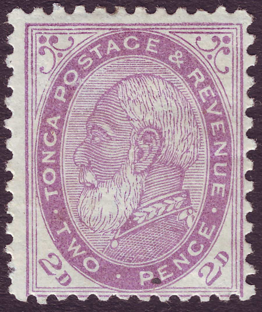 Tonga 1887 King George 2d Pale Violet perf 12x11½ Mint SG2b