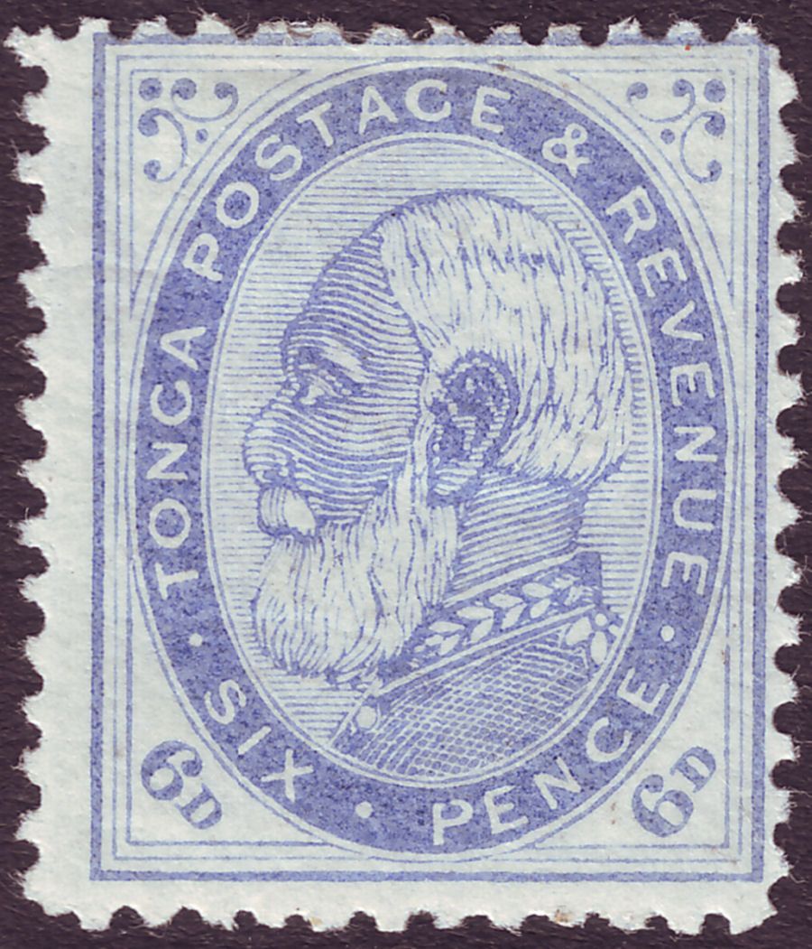 Tonga 1886 King George 6d Blue perf 12½ Mint SG3