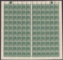 Togo 1915 KGV Accra Opt Gold Coast ½d Green Full Sheet of 120 Mint SG H34-H34c