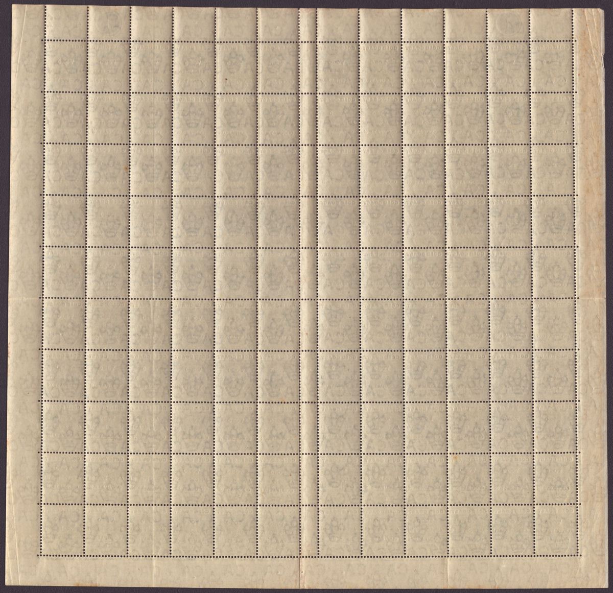 Togo 1915 KGV Accra Opt Gold Coast ½d Green Full Sheet of 120 Mint SG H34-H34c