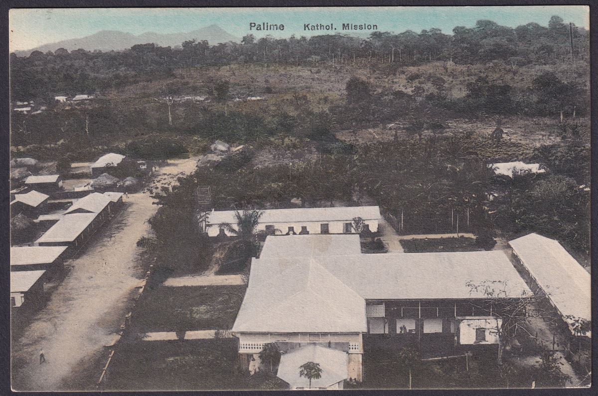 Togo 1916 KGV ½d Opt x2 Used on Mission Picture Postcard LOME to UK Censor Mark