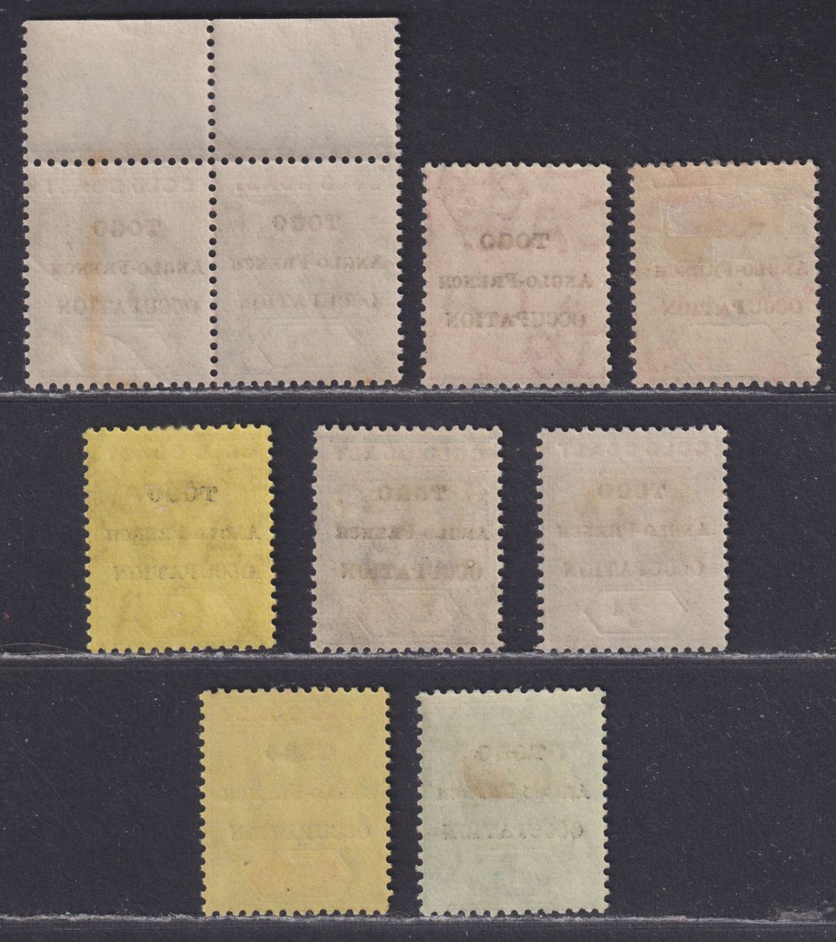 Togo 1916 KGV London Overprint on Gold Coast Part Set to 5sh Mint